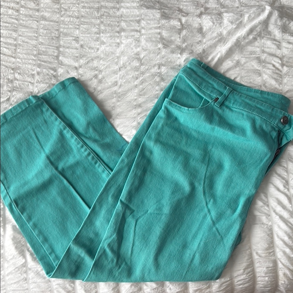 Lisa Rinna Collection Turquoise Skinny Jeans